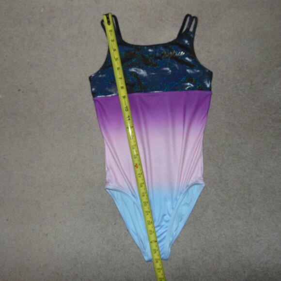 Justice Purple Pink Blue Ombre Leotard L(12-14) - Picture 7 of 8